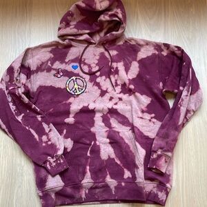 Custom tie-dye patch hoodie sweatshirt xoxotova size medium unisex  NWOT